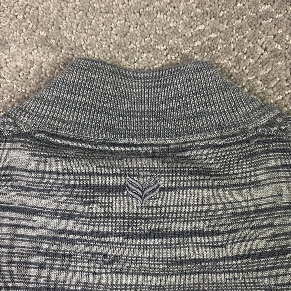 Buttercloth Full Zip Sweater Jacket Men's Large Gray Heather Zip Up Mock Neck - Picture 7 of 14